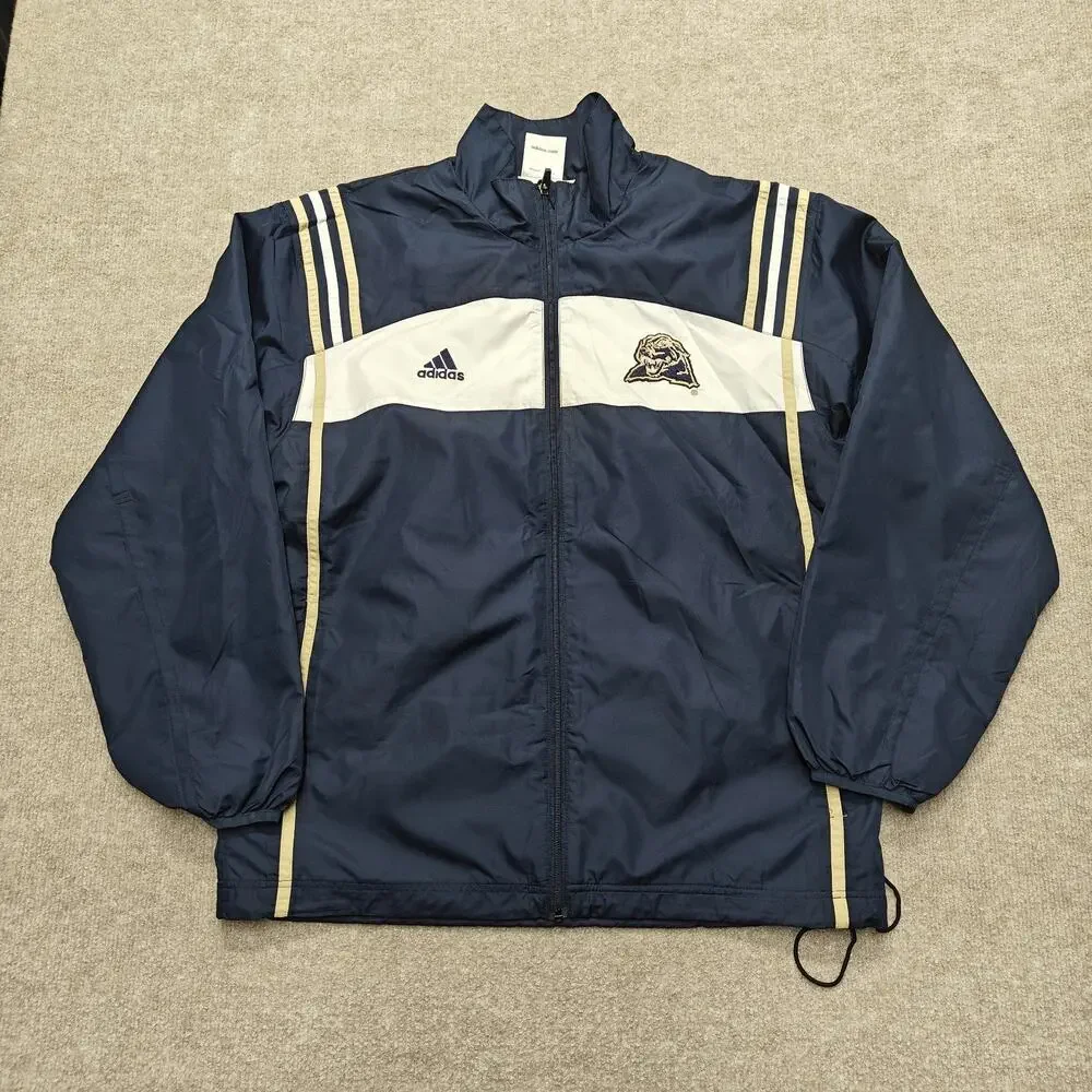 Vintage Men's Pittsburgh Panthers Track Blue Jacket Adidas Size S